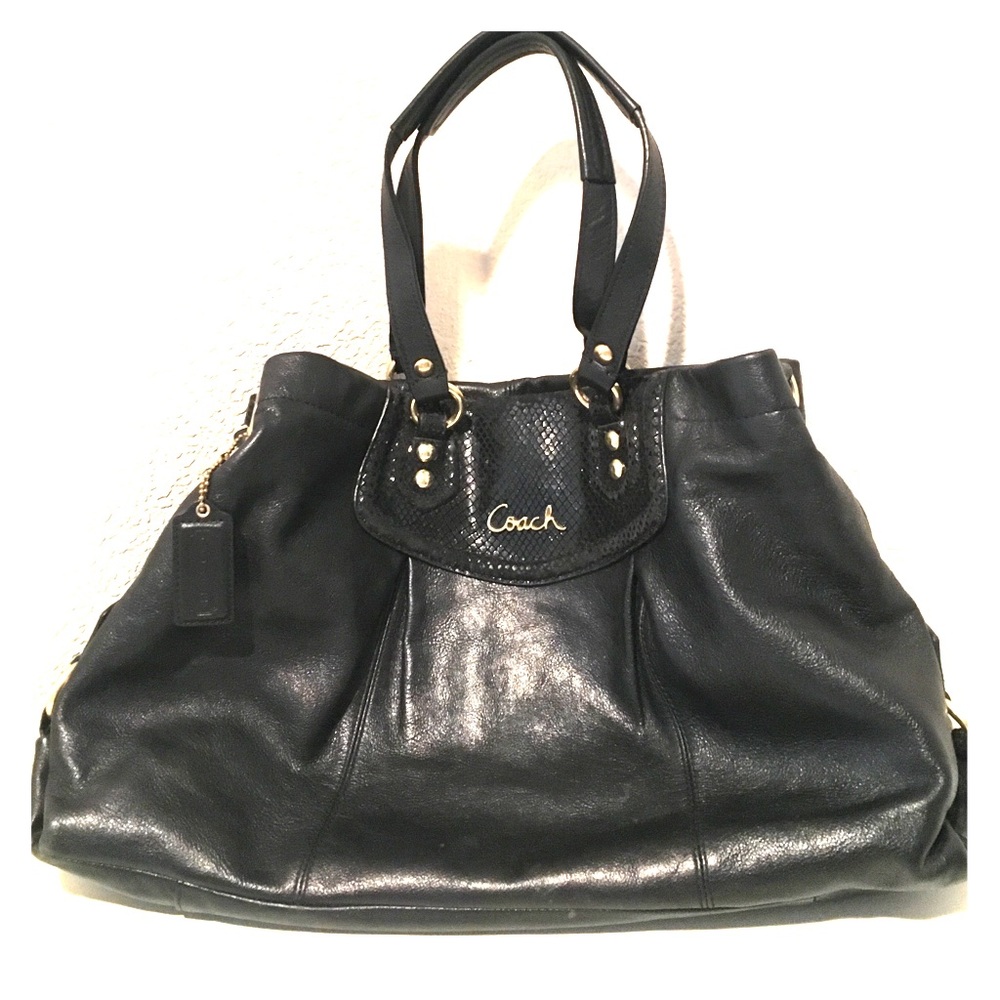 Coach black hand bag